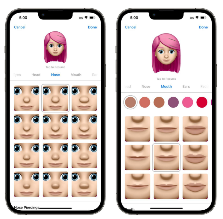 同德苹果手机维修分享​iOS 16中的拟我表情有了哪些变化和升级 